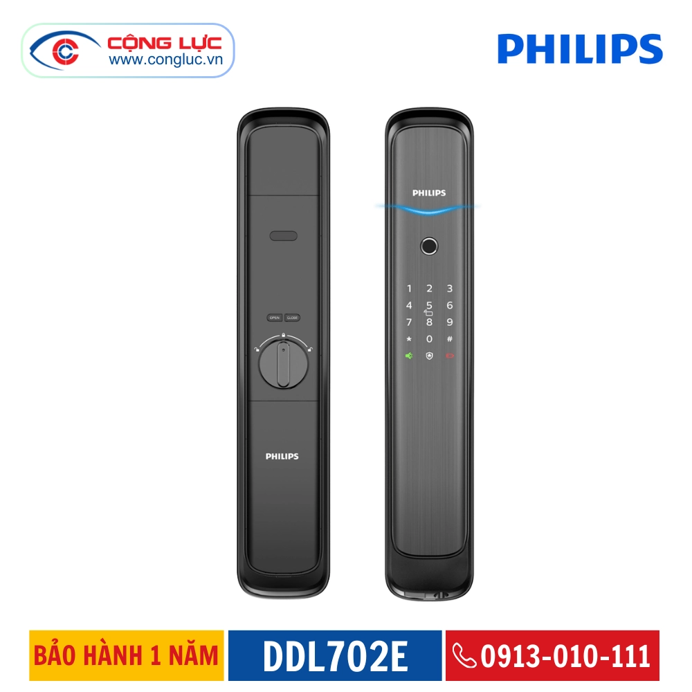 Khoá Cửa Vân Tay Philips DDL702E